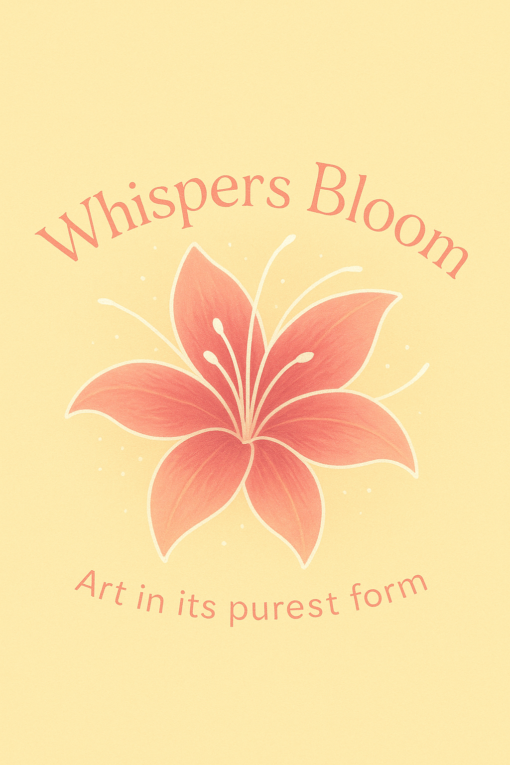 Whispers Bloom - Elegant Floral Logo for Creative Brands