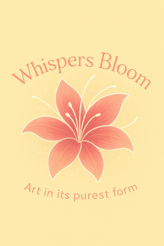 Whispers Bloom - Elegant Floral Logo for Creative Brands